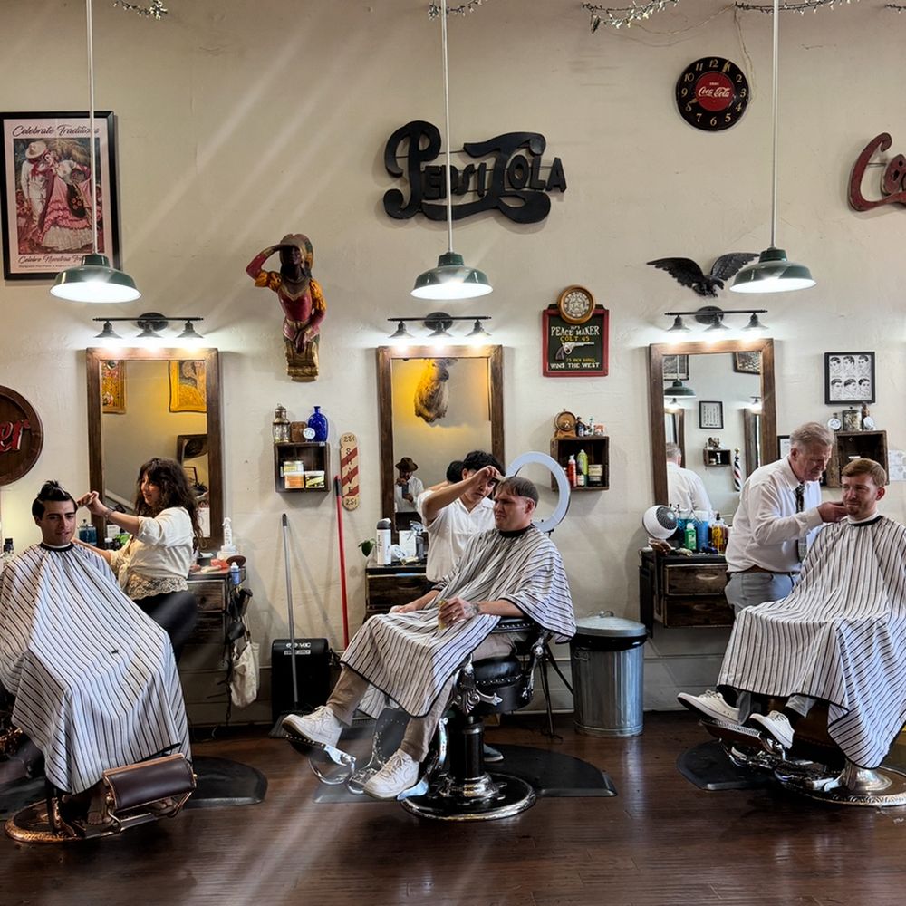 Willie's Barber Shop father-son team providing traditional haircuts and shaves in Santa Barbara