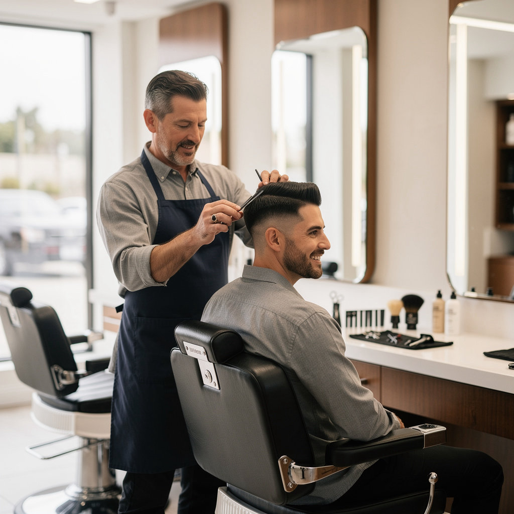 Willie's Barber Shop in Santa Barbara showcasing precision haircut tools and classic styling techniques